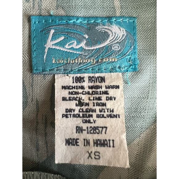 Kai Women's Hawaiian Crewneck Sheath Dress Sleeveless Light Blue Printed Size XS - Picture 7 of 7